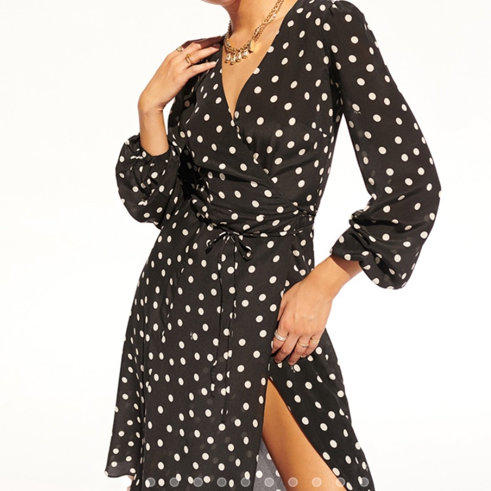 Realisation Par The Violette polka dot wrap dress